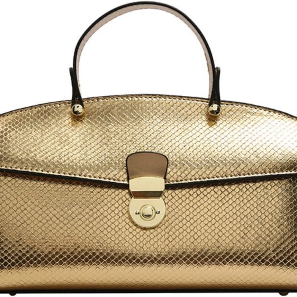 Women's Faux Leather Snake Pattern Evening Handbag Crossbody Clutch Tote